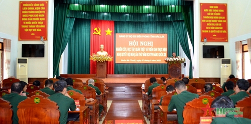 Bộ đội Biên phòng Đắk Lắk học tập, quán triệt Nghị quyết Trung ương 5 khóa XIII